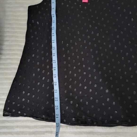 Lilly Pulitzer Black Silk Metallic Cami Tank Top Small Whimsygoth Capsule - Picture 7 of 9